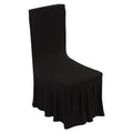 30PCS Fitted Folding Chair Covers with Skirt (Black) T446623