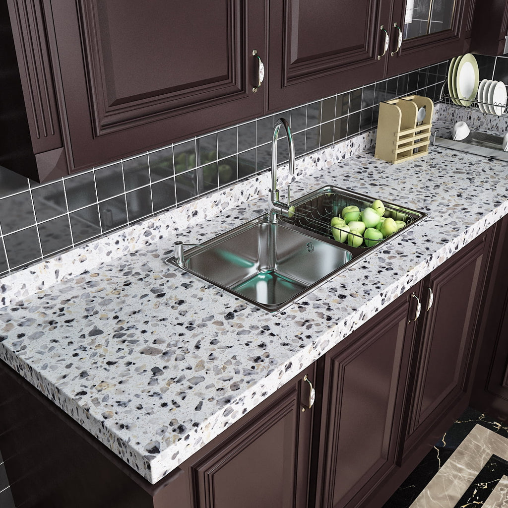 Gray Terrazzo Peel and Stick Contact Paper 36"x160" U934