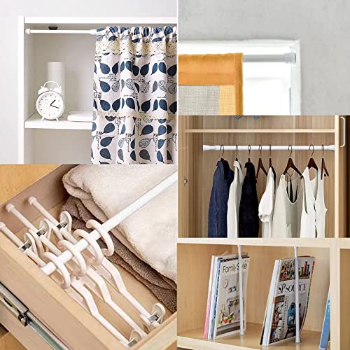 2 Pack Small Tension Curtain Rods 7 in to 11 Extendable Width Spring Cupboard Bars Adjustable D687