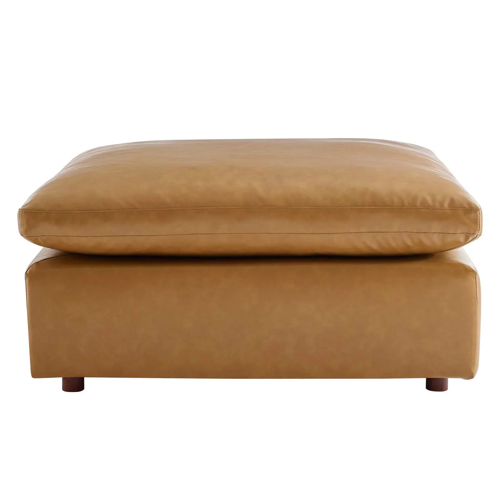 Tan Vegan Leather 4-Piece Sectional Sofa B39292