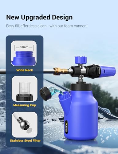 Heavy Duty Car Wash Foam Cannon with Adjustable Nozzle and 1 L Bottle Q7009