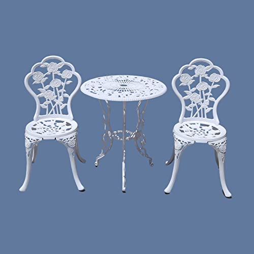 Bistro Set 1 Table 2 Chairs Rose-Bronzed B4043