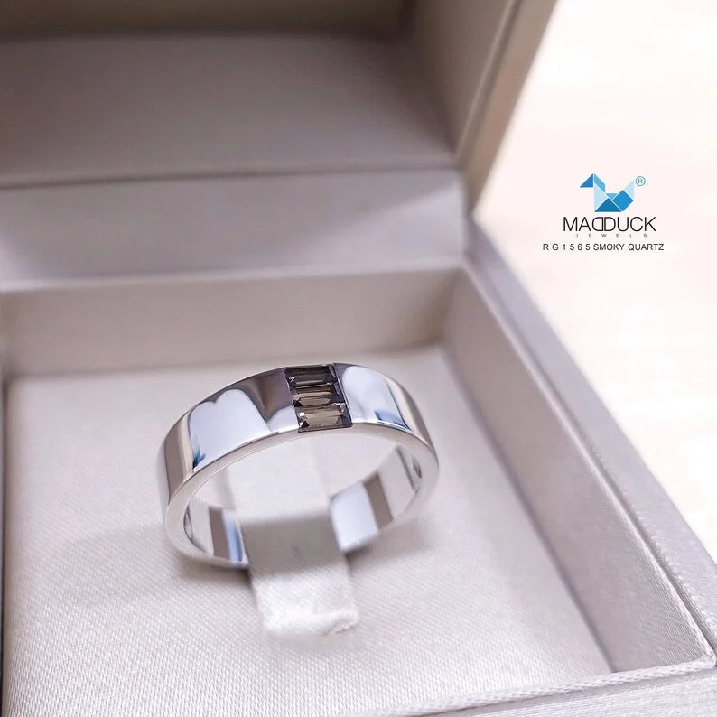 Smoky Quartz Sterling Silver 925 Ring D7055
