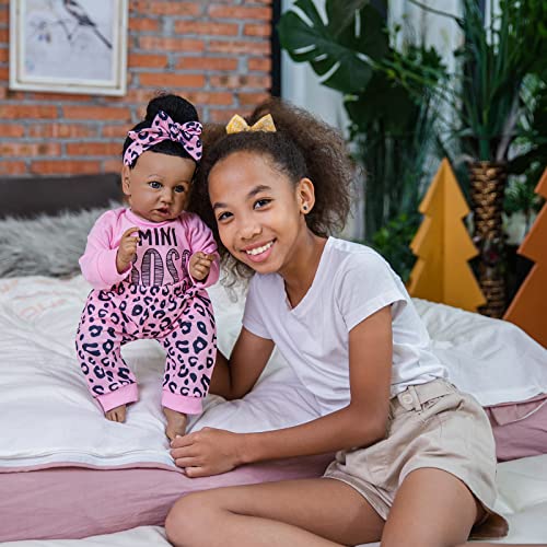 22.8 Inch Soft Body African American Reborn Baby Doll X163