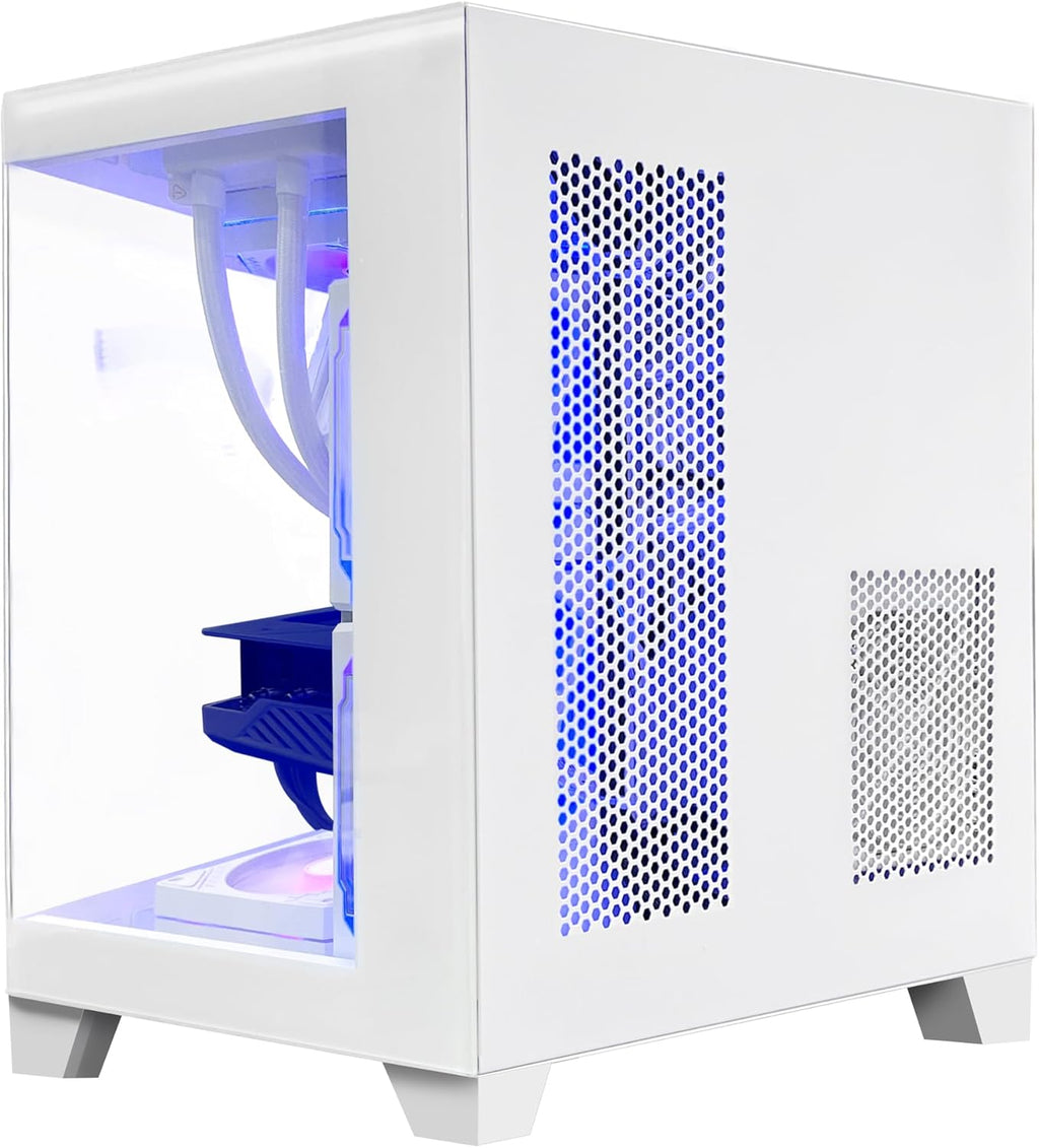 White Gaming PC Desktop - AMD Ryzen 7 5700X3D 8-Core 3.0 GHz, RTX 3060 12GB, 32GB DDR4 RAM 3200, 1TB M.2 PCIE SSD, Windows 11 Pro 64-bit H239732