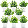 8 Packs Artificial Faux Potted Plants Y4105