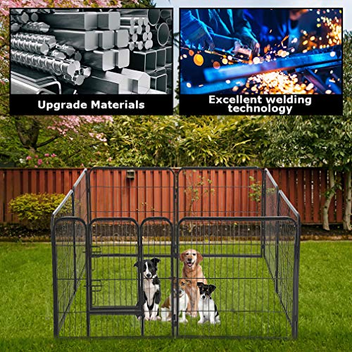 8 Panels 40 Inches Dog Playpen with Door V1237