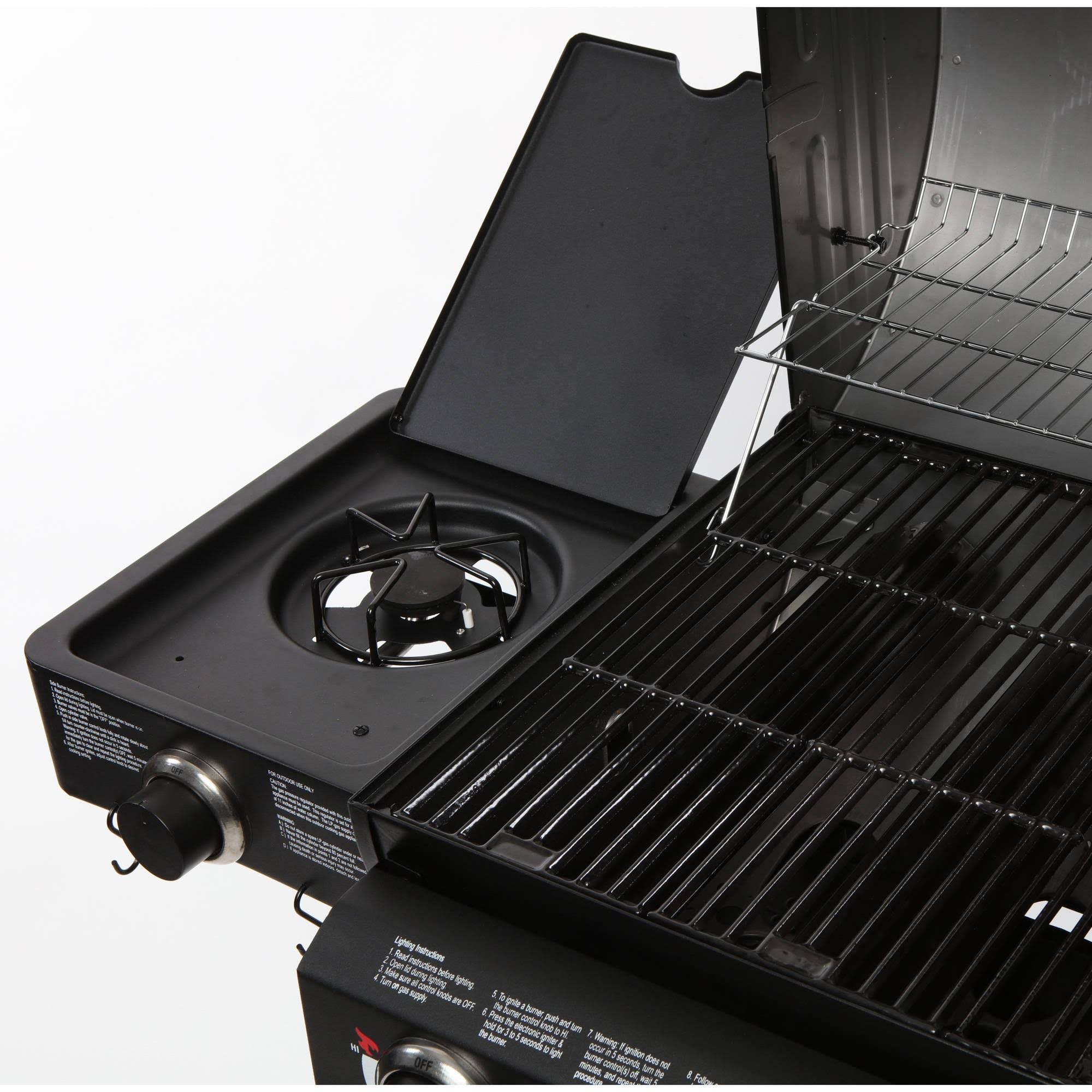 Dual Function Gas & Charcoal Grill Black B232099