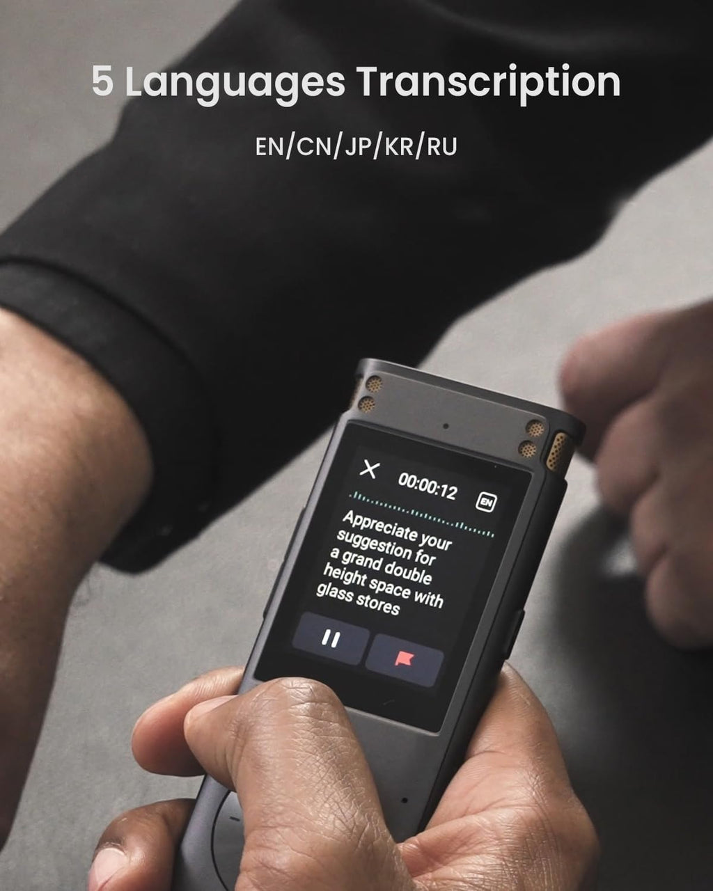 2-inch Touch Screen Voice Recorder with Playback C635868
