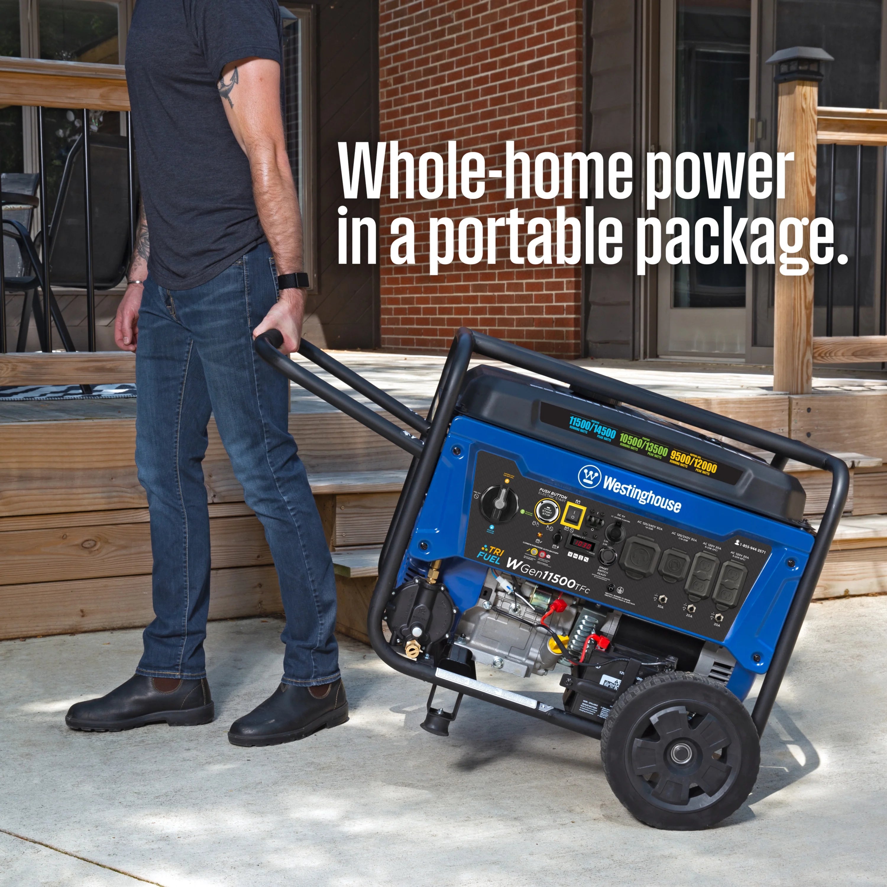 14,500 Watt Tri-Fuel Portable Generator X518