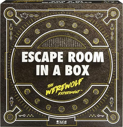 Escape Room in a Box The Werewolf Experiment, Room Escape Group Game with 19 2D and 3D Puzzles V658