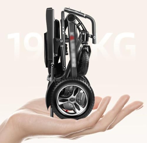 Silver Foldable Electric Wheelchair 300lbs 12.4 mi Cruise Range P5778