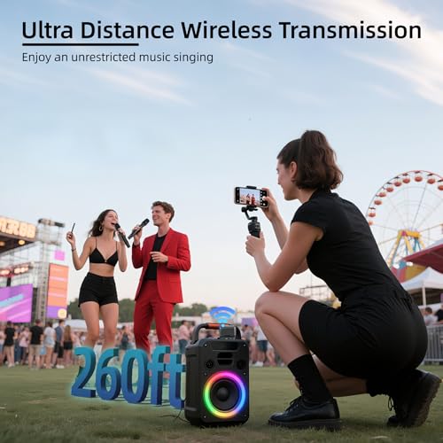 Wireless Bluetooth Karaoke Microphone with Rechargeable Receiver B463277