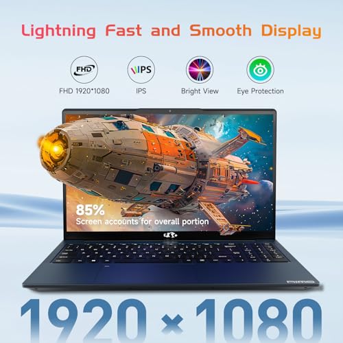 15.6 IPS FHD Laptop, 16GB RAM 1TB SSD Intel Pentium Quad Core N100, Backlit Keyboard Fingerprint B1225