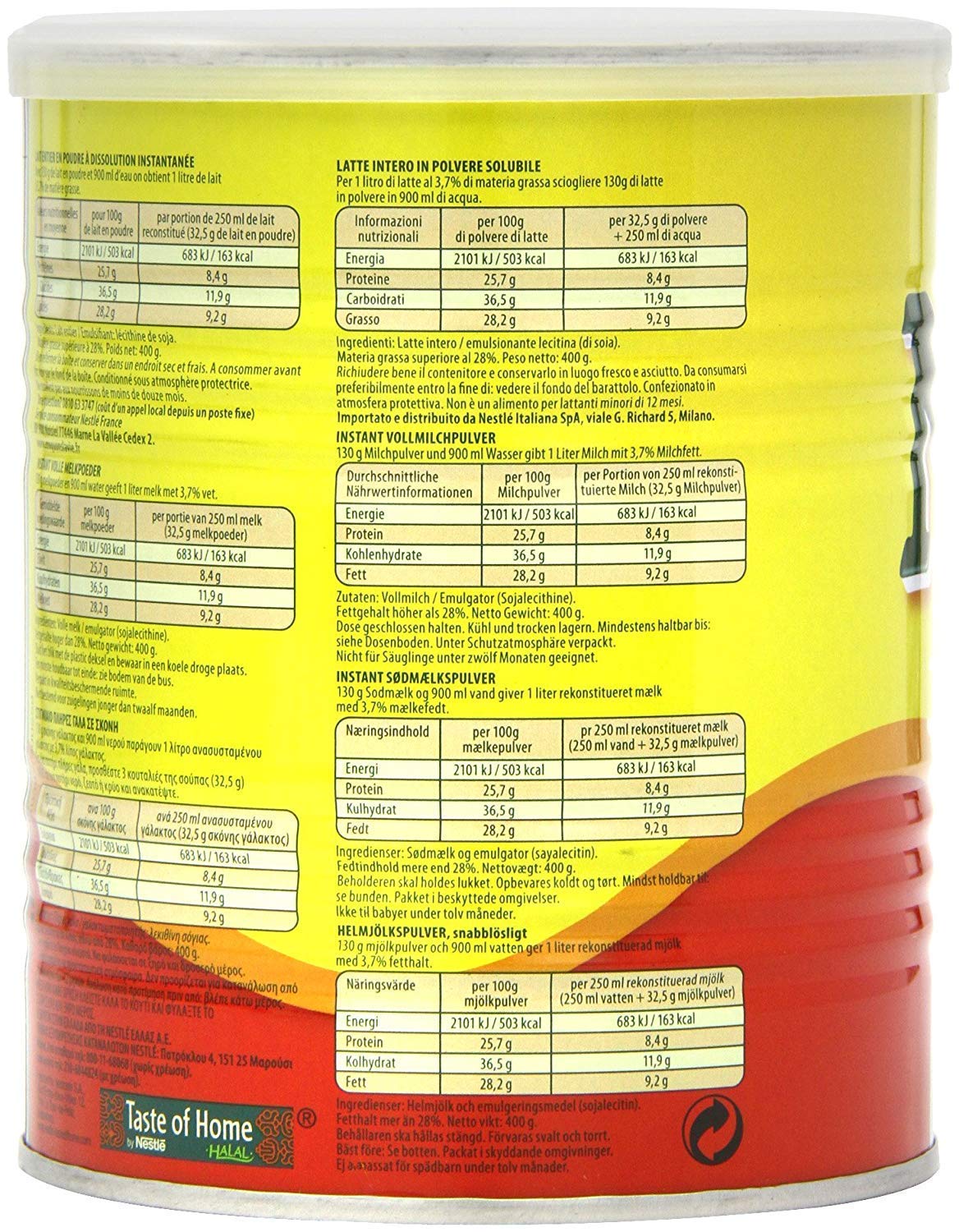 Full Milk Powder Instant Cream 14 Ounces Tin M966