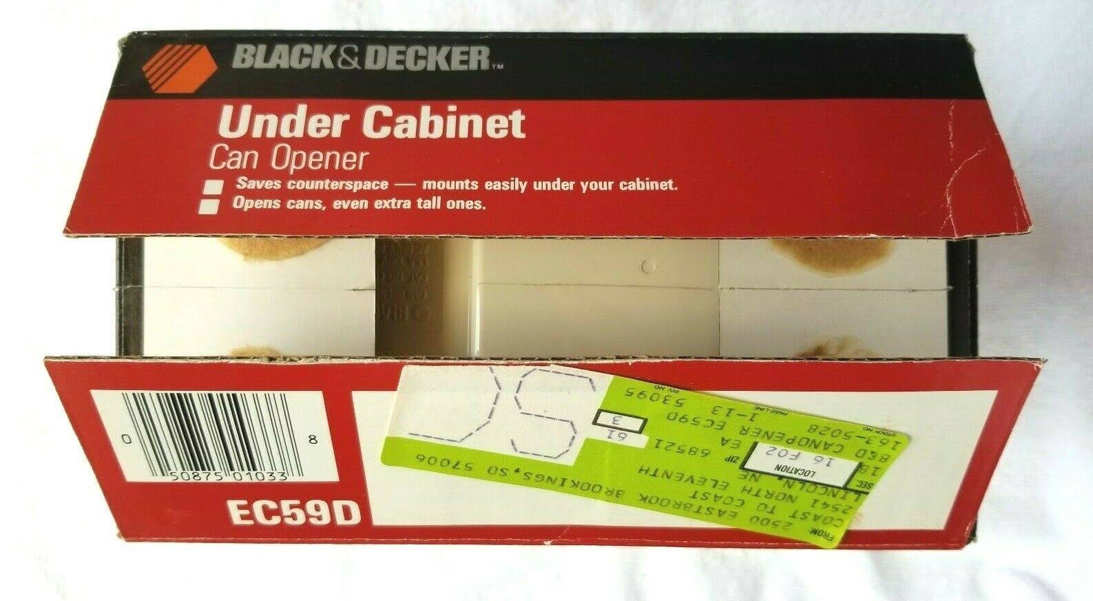 Black Under Cabinet Electric Can Opener Q607555
