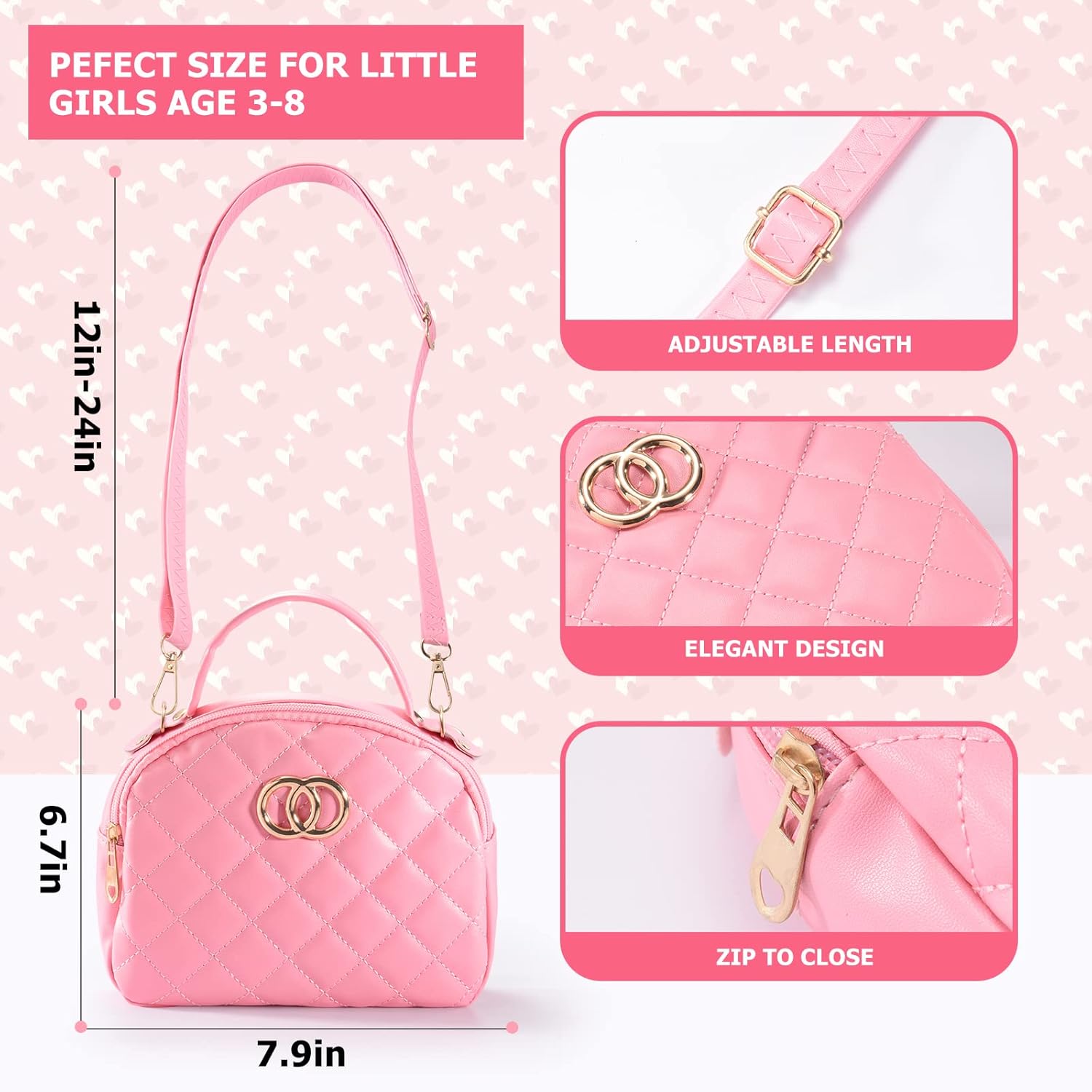 Pink Toddler Purse with Makeup Kits J3213