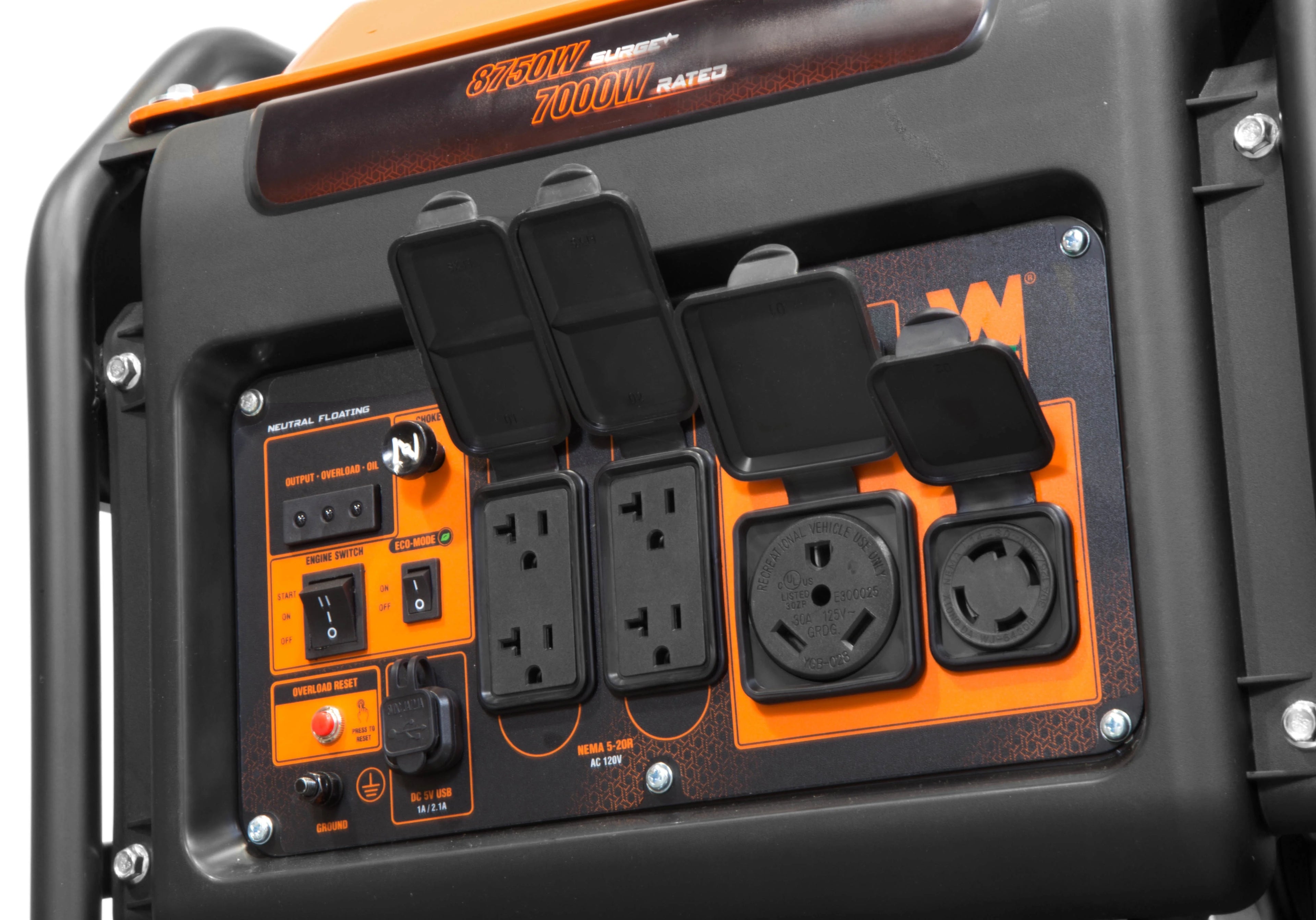 8750-Watt Electric Start Open Frame Inverter Generator F782820