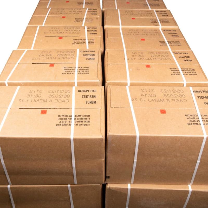 24 full food packs Military meals ready to eat with heater O257