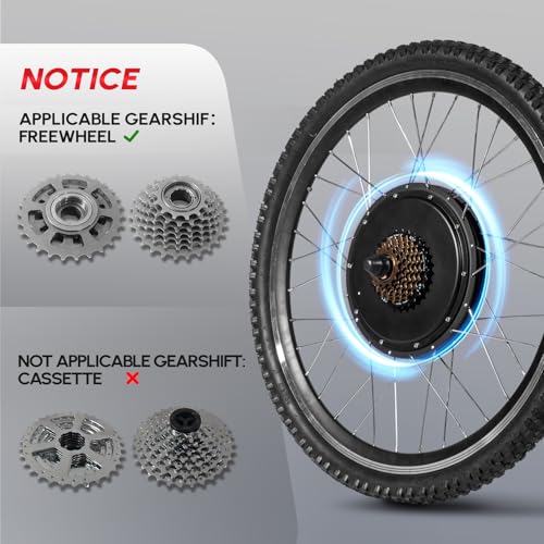 48V 1200W 26" Electric Bike Hub Motor Kit J81826