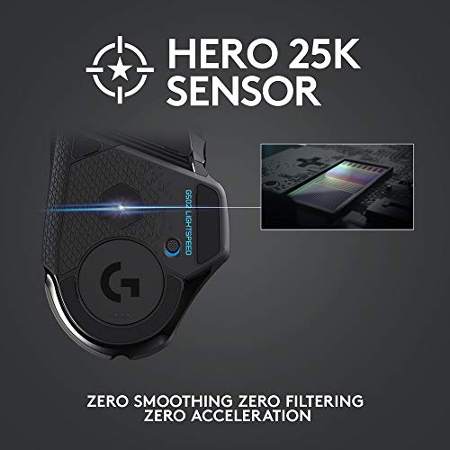 Black Wireless Gaming Mouse with Hero 25K Sensor A4267