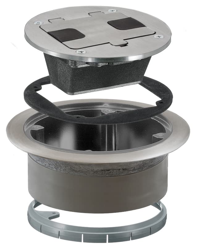 Aluminum Floor Box Cover with 15A 125V Outlet L582846