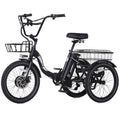 Electric Tricycle 20" 3 Wheels Folding 350W Step-Thru Removable Battery D546434