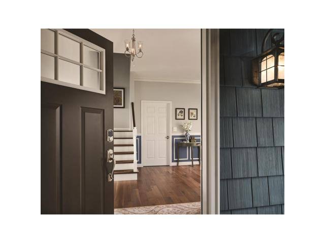 Satin Nickel Touchscreen Deadbolt with Alarm C26363