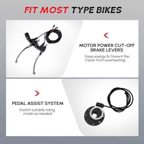 48V 1200W 26" Electric Bike Hub Motor Kit J81826