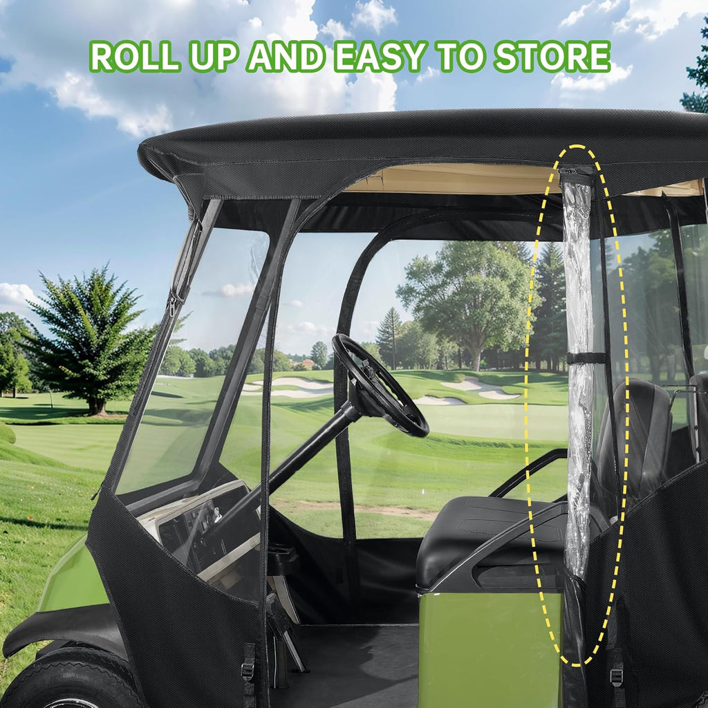 4-Sided Clear PVC Window Rain Cover for Golf Cart A746690