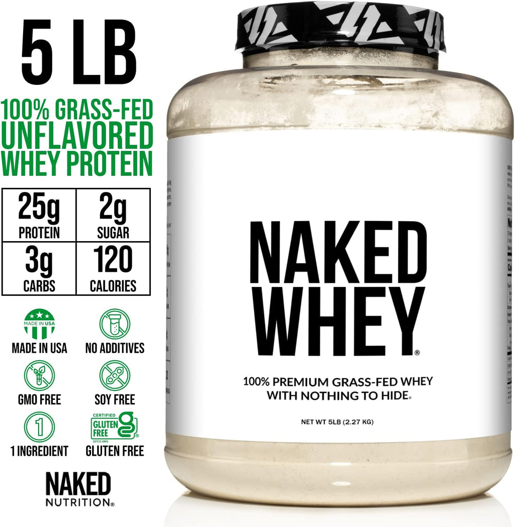 5LB Unflavored Whey and 5LB Unflavored Casein Protein Bundle H22897