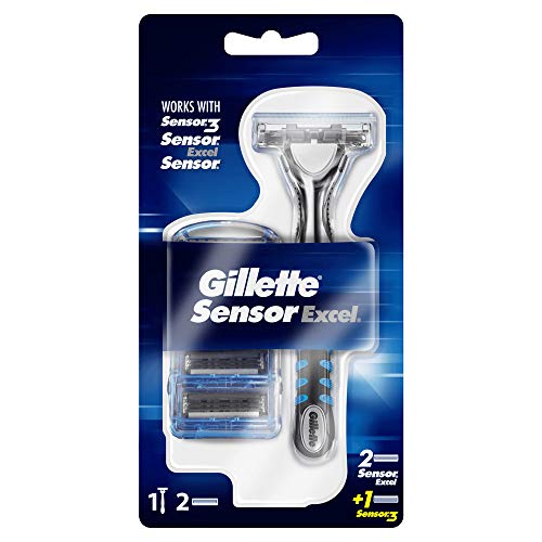 Sensor Excel Razor + 3 Razor Blade Refills, Twin Razor Blades I6830