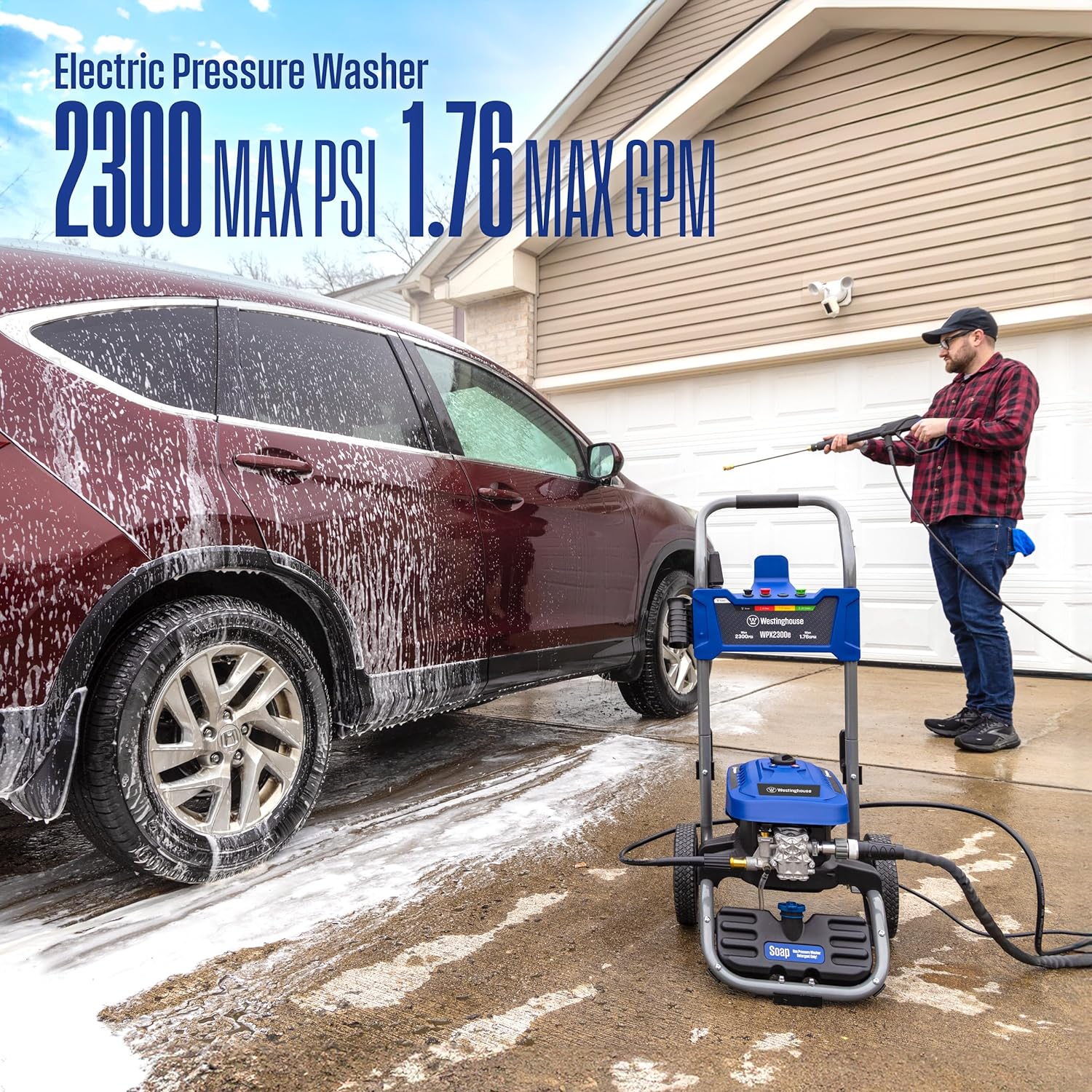 Electric Pressure Washer 2300 PSI 1.76 GPM with 50 ft Hose C789