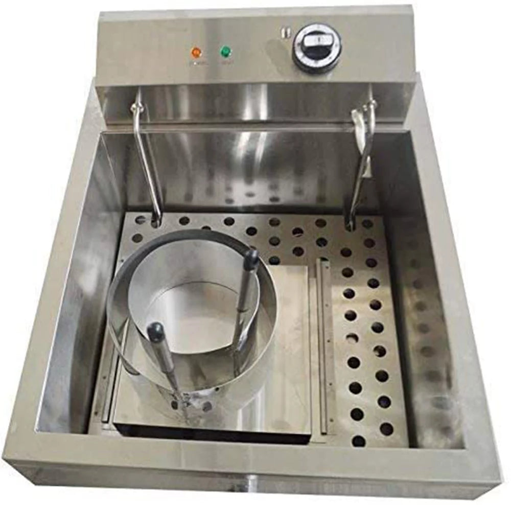 Stainless Steel Funnel Cake Deep Fryer with 2 Ring Molds E314010