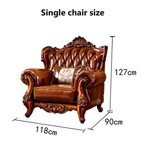 Leather Sofa with Pillows Stool H830