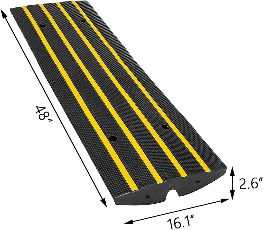 Rubber Curb Ramps 2.5 Inch Rise 1 Pack 10 Ton Capacity J1368