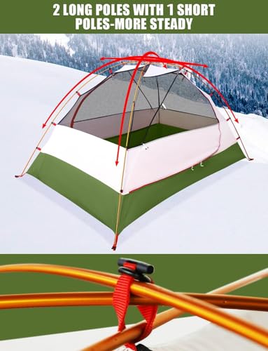 2 Person Ultralight Waterproof Double Layer Backpacking Tent L45090