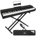 White 88 Key Weighted Hammer Action Digital Piano with Stand and Sustain Pedal V277851