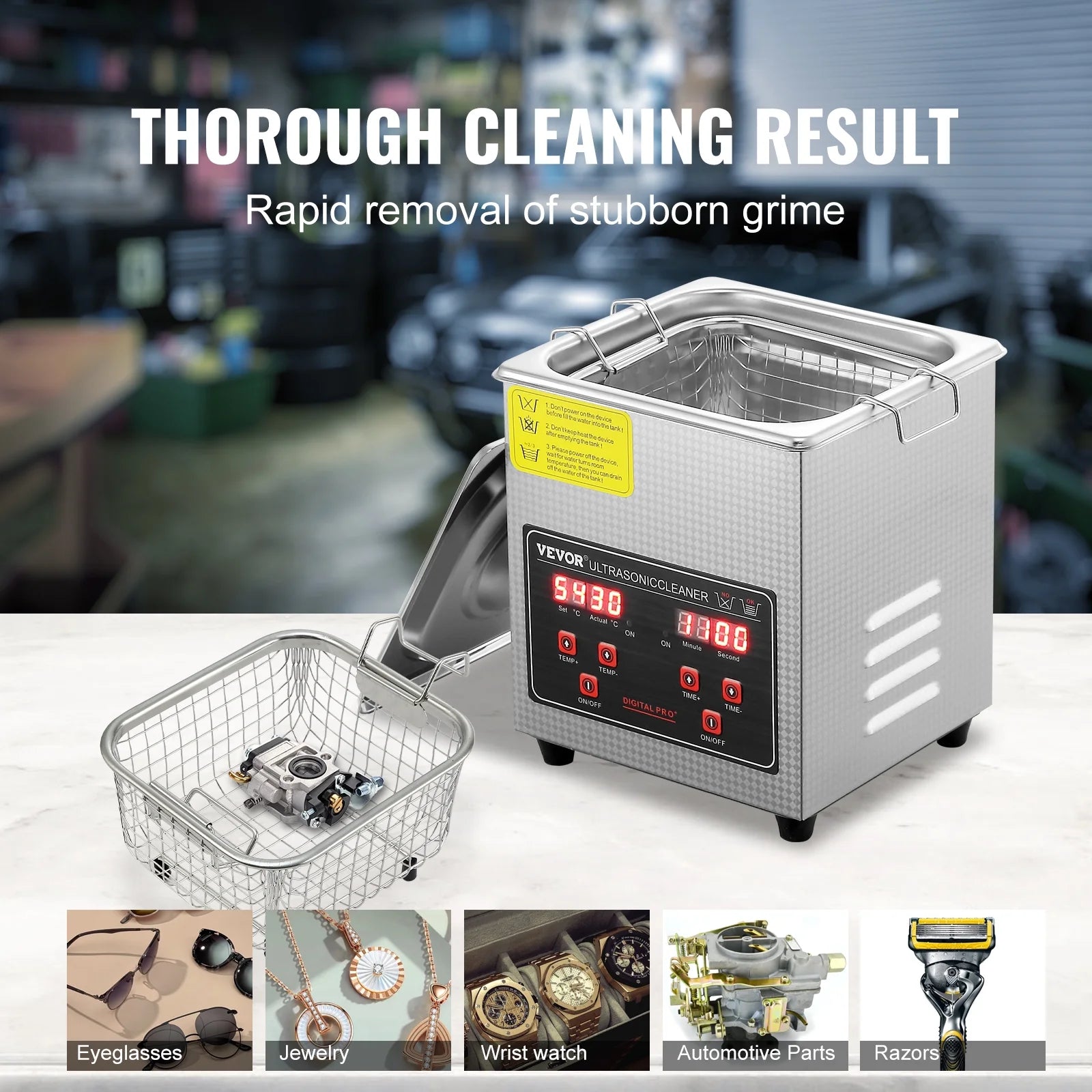 2L Ultrasonic Cleaner with Timer Heating U49766