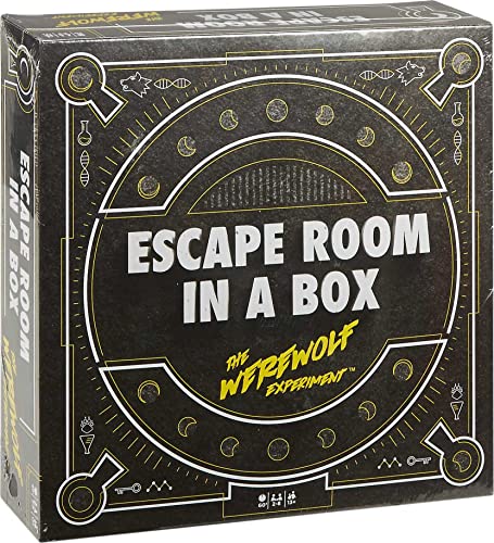 Escape Room in a Box The Werewolf Experiment, Room Escape Group Game with 19 2D and 3D Puzzles V658