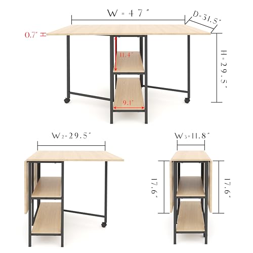 Solid Wooden Drop Leaf Dining Table Q657