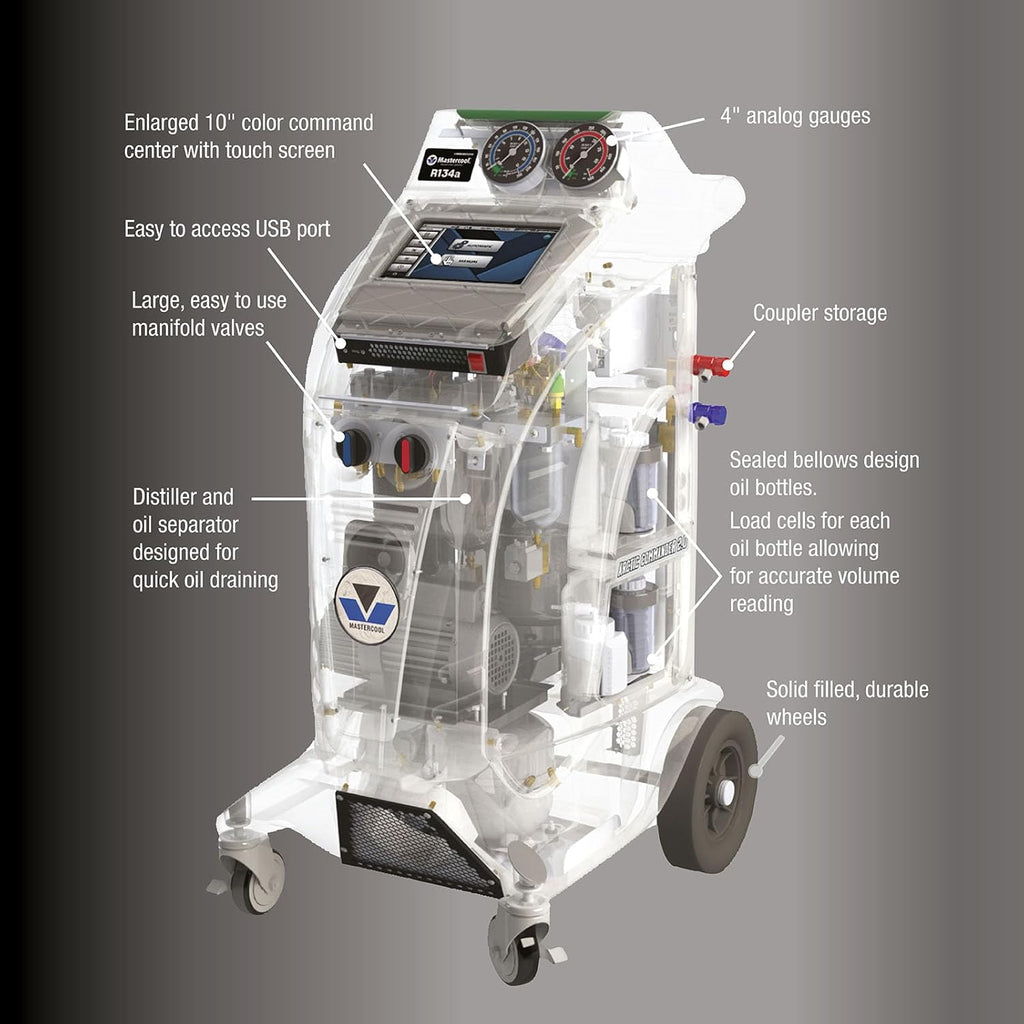 Recover/Recycle/Recharge Machine with Refrigerant Identifier U1330