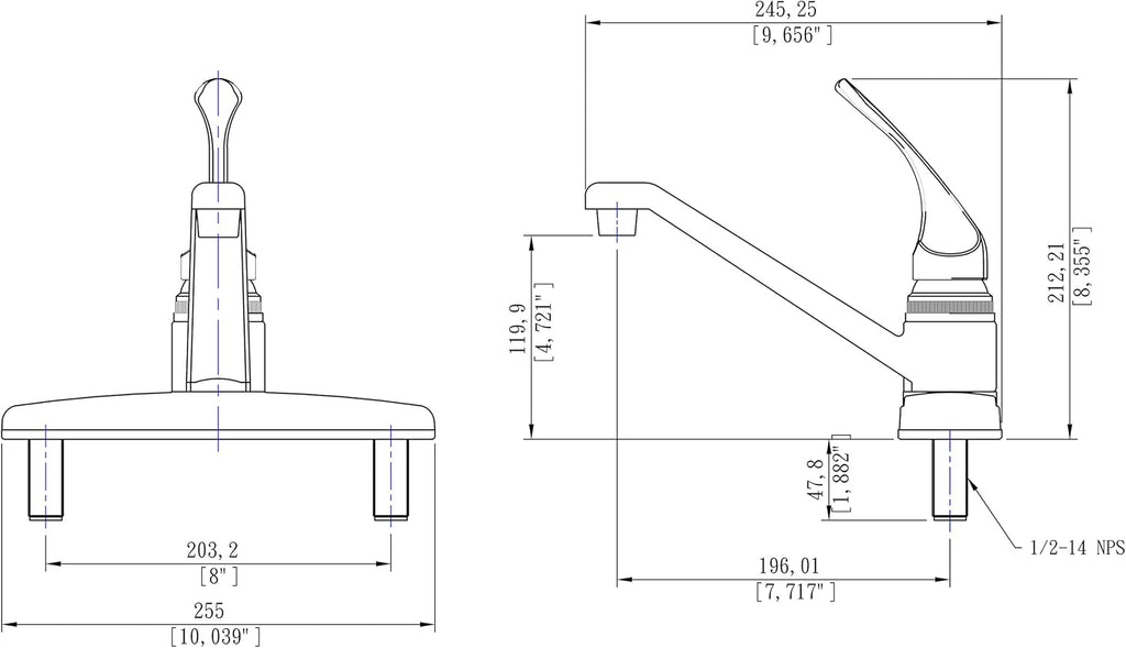 Chrome Finish Kitchen Sink Faucet K2988