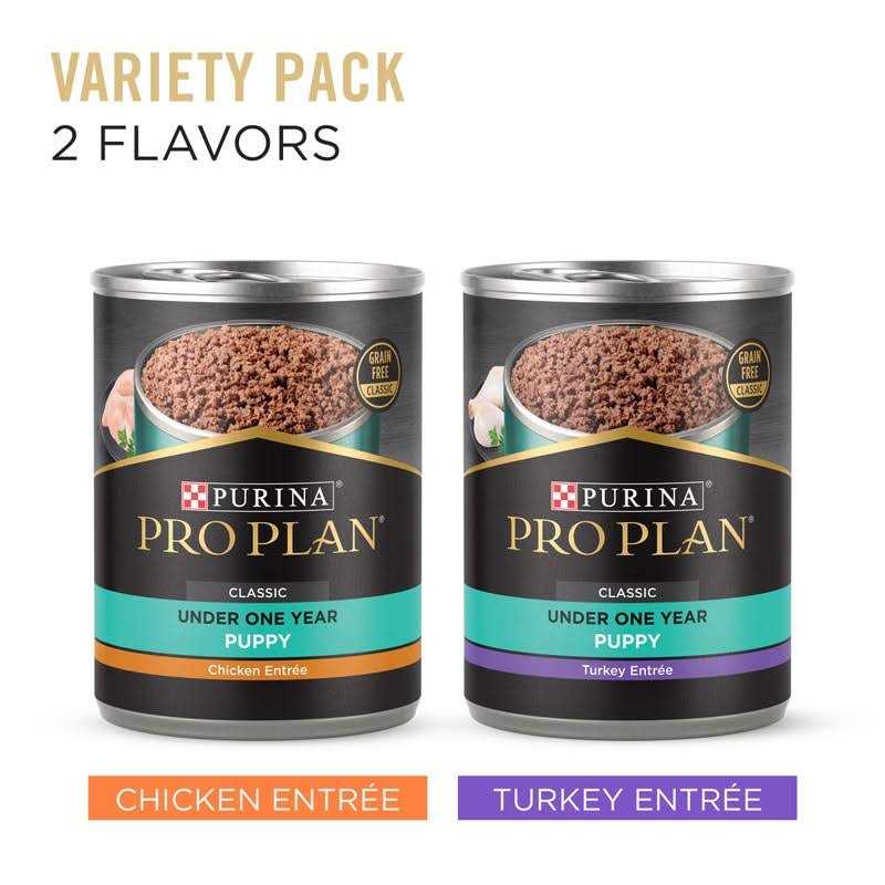 Puppy Grain-Free Chicken Entree & Turkey Entree Wet Dog Food M78545