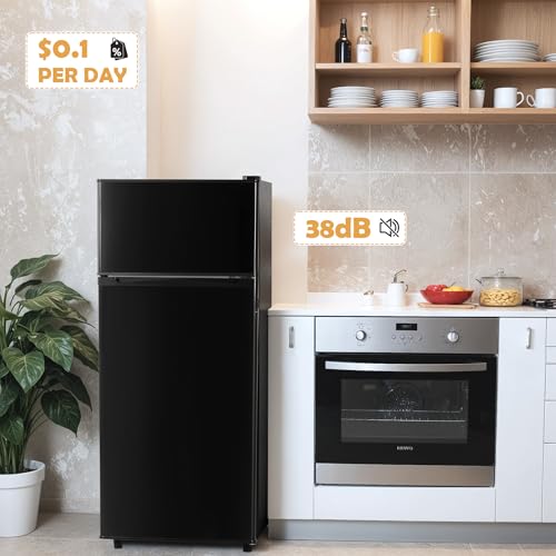 4.5 Cu.ft Mini Fridge with Freezer, 2 Doors, Adjustable Shelves S835763