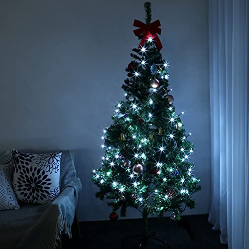 25ft 50 Counts Cool White LED Christmas Lights Outdoor Waterproof Green Wire X60274