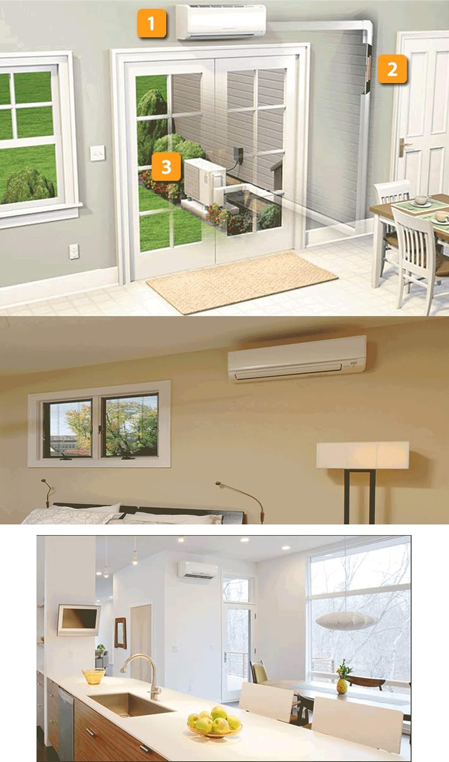 18,000 BTU Wall Mount Ductless Mini-Split Cool & Heat Pump System 1.5 Ton Q50857