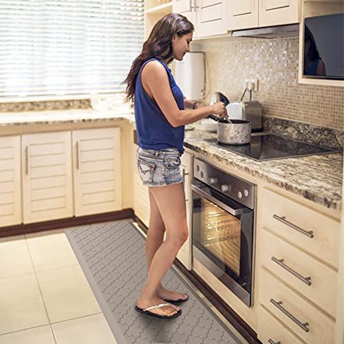 Grey Anti Fatigue Kitchen Mat 17.3"x39" E831