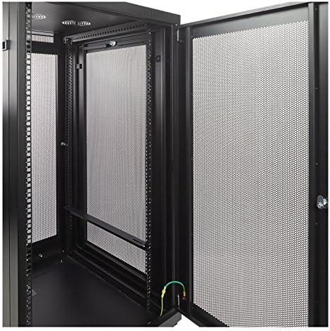 24U Rack Enclosure Server Cabinet, Mid Depth 33 Inch Deep, Black A13934