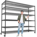 4 Tier Steel Wire Shelving Unit on Wheels X902